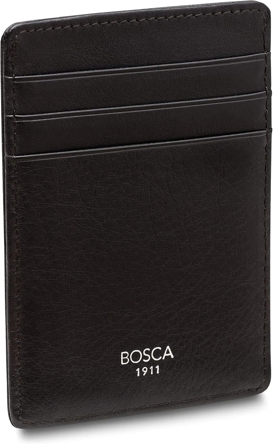 Bosca Men's Wallet, Nappa Vitello Front Pocket Wallet, Black