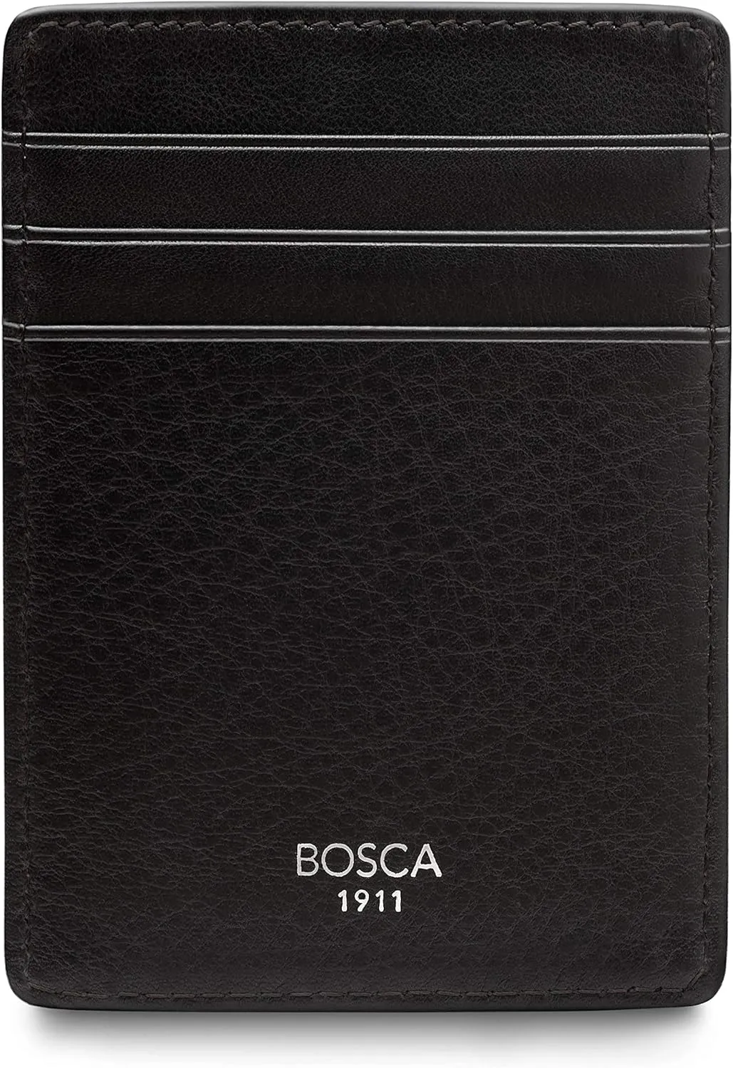 Bosca Men's Wallet, Nappa Vitello Front Pocket Wallet, Black