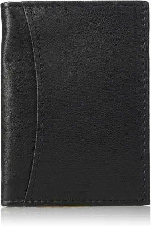 Bosca Men's Wallet, Old Leather Full Gusset 2-Pocket Card Case Wallet with I.D. Window, Cognac