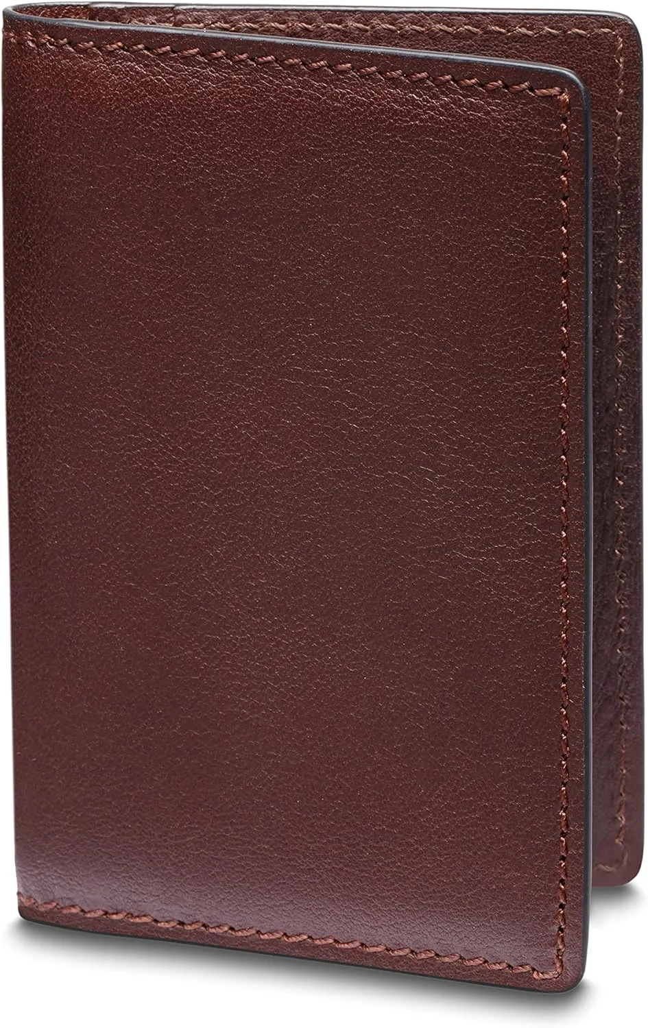 Bosca Navayo Card Case All Leather Wallet Dark Brown