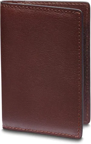 Bosca Navayo Card Case All Leather Wallet Dark Brown
