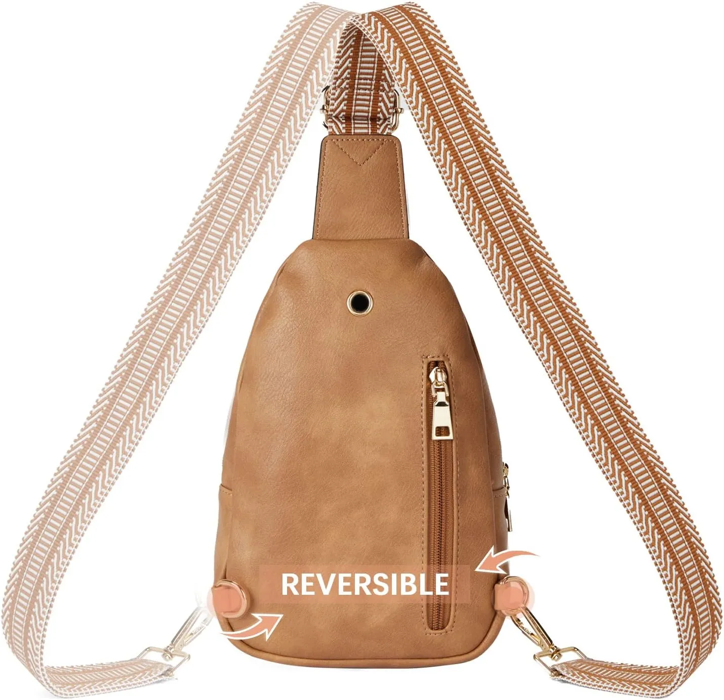BOSTANTEN Small Sling Bag for Women Leather Crossbody Bags Fanny Pack Chest Bag for Travel