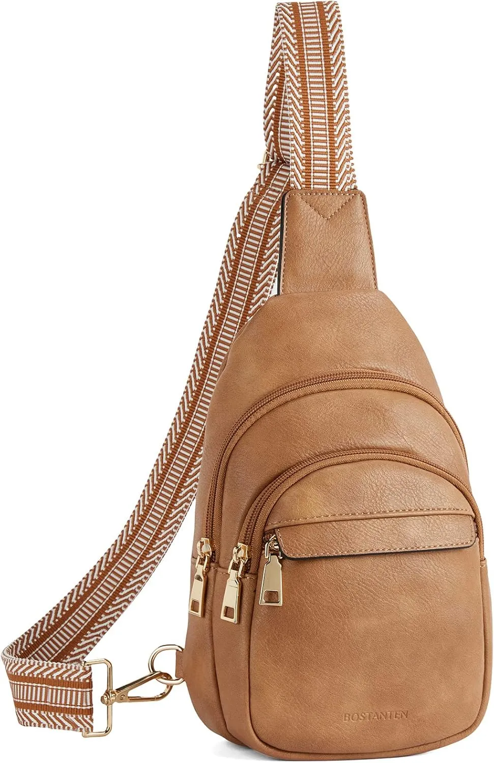 BOSTANTEN Small Sling Bag for Women Leather Crossbody Bags Fanny Pack Chest Bag for Travel