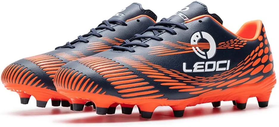 Boys Girls Firm Ground Soccer Cleats Kids Athletic Outdoor/Indoor Football Shoes