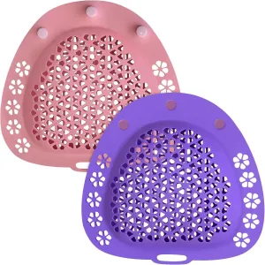 Bra Laundry Bag,Silicone Lingerie Wash Bag,Bra Washing Bag,Mesh Bra Laundry Bags for Washing Machine,Fits All Cups (Pink Purple, 2pack)