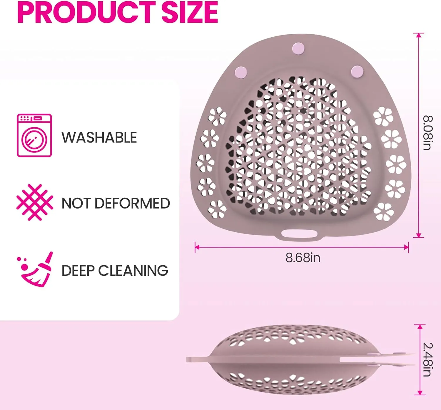 Bra Laundry Bag,Silicone Lingerie Wash Bag,Bra Washing Bag,Mesh Bra Laundry Bags for Washing Machine,Fits All Cups (Pink Purple, 2pack)