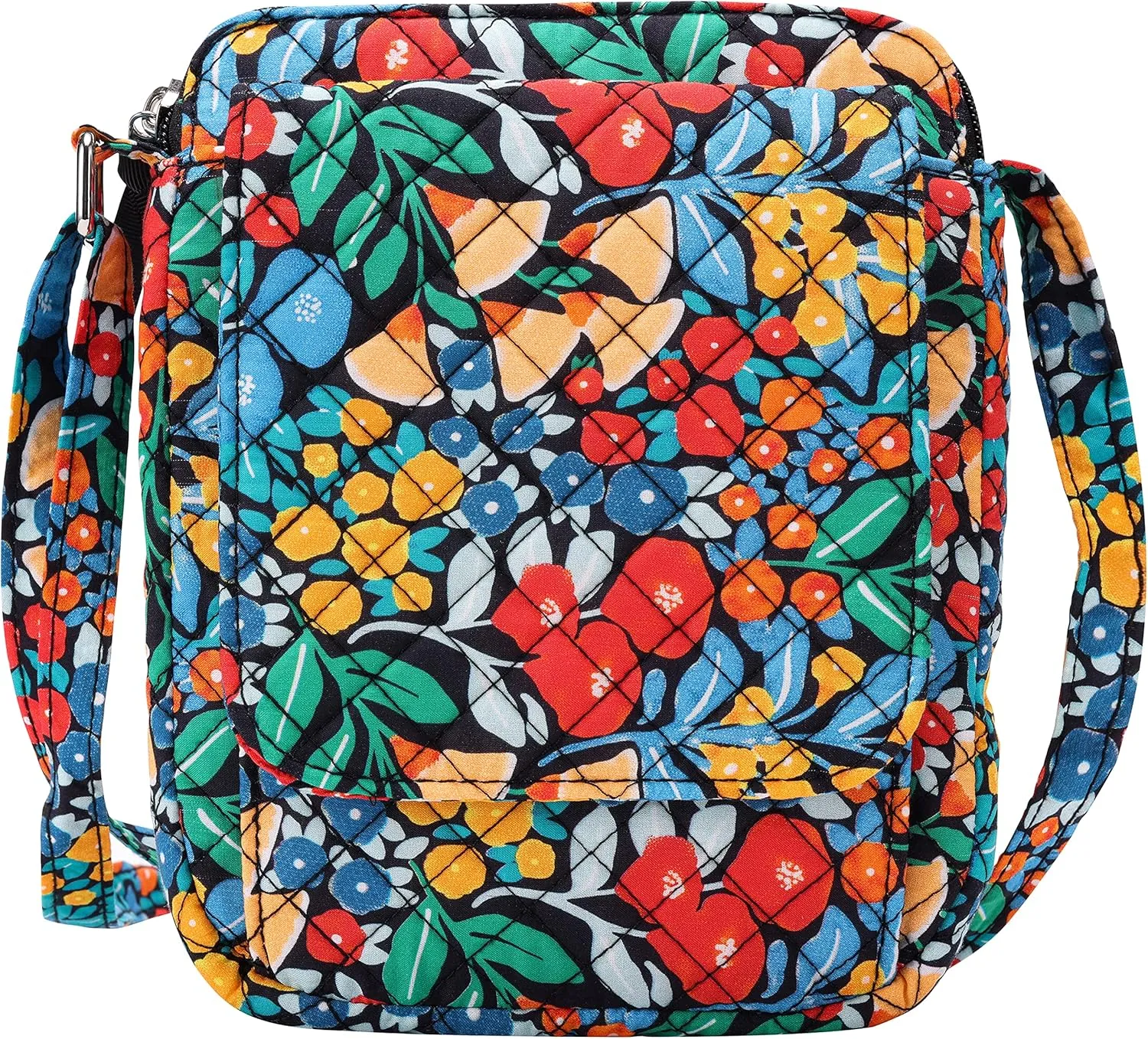Brentano Cotton quilted Small crossbody wallet purse