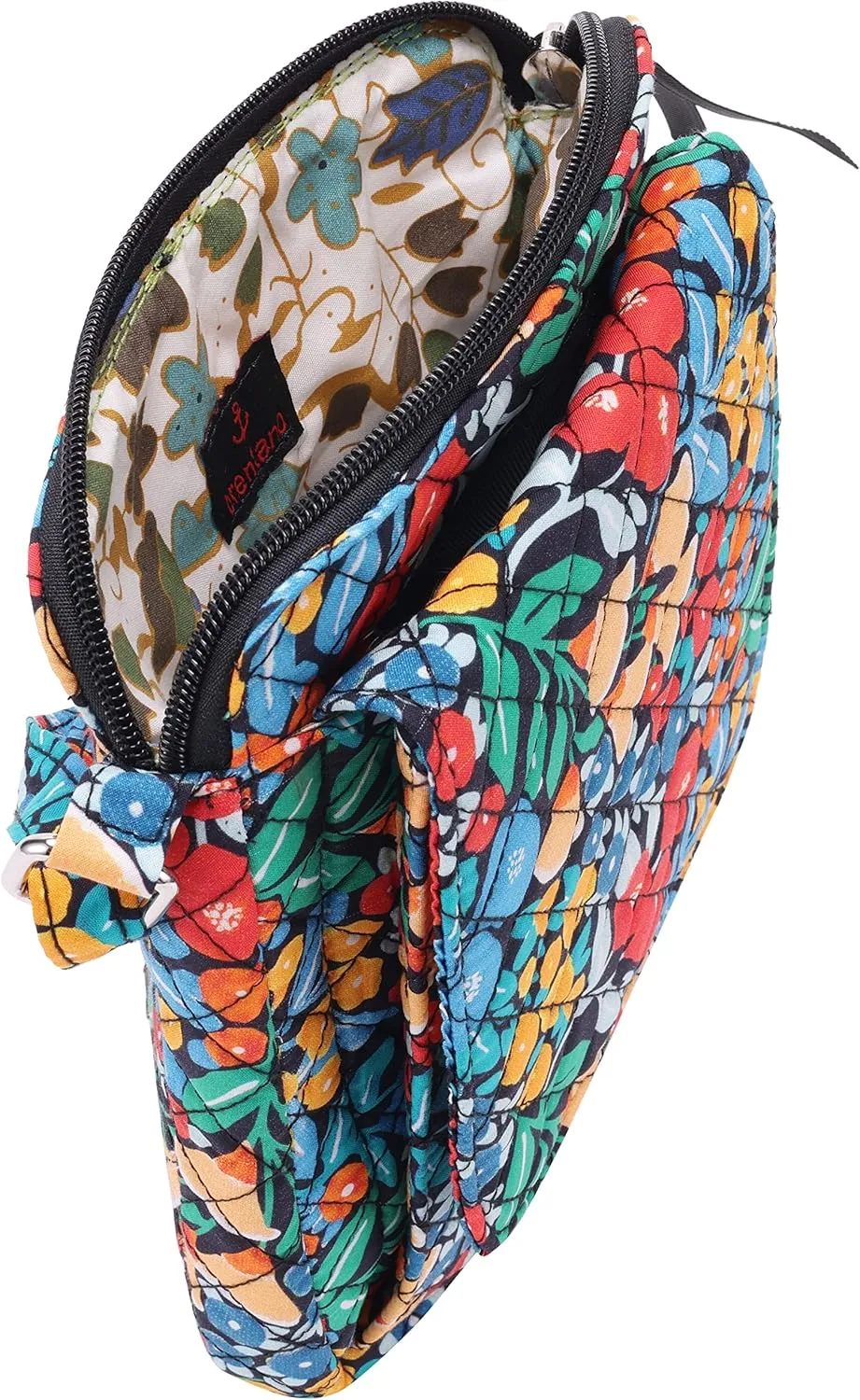 Brentano Cotton quilted Small crossbody wallet purse