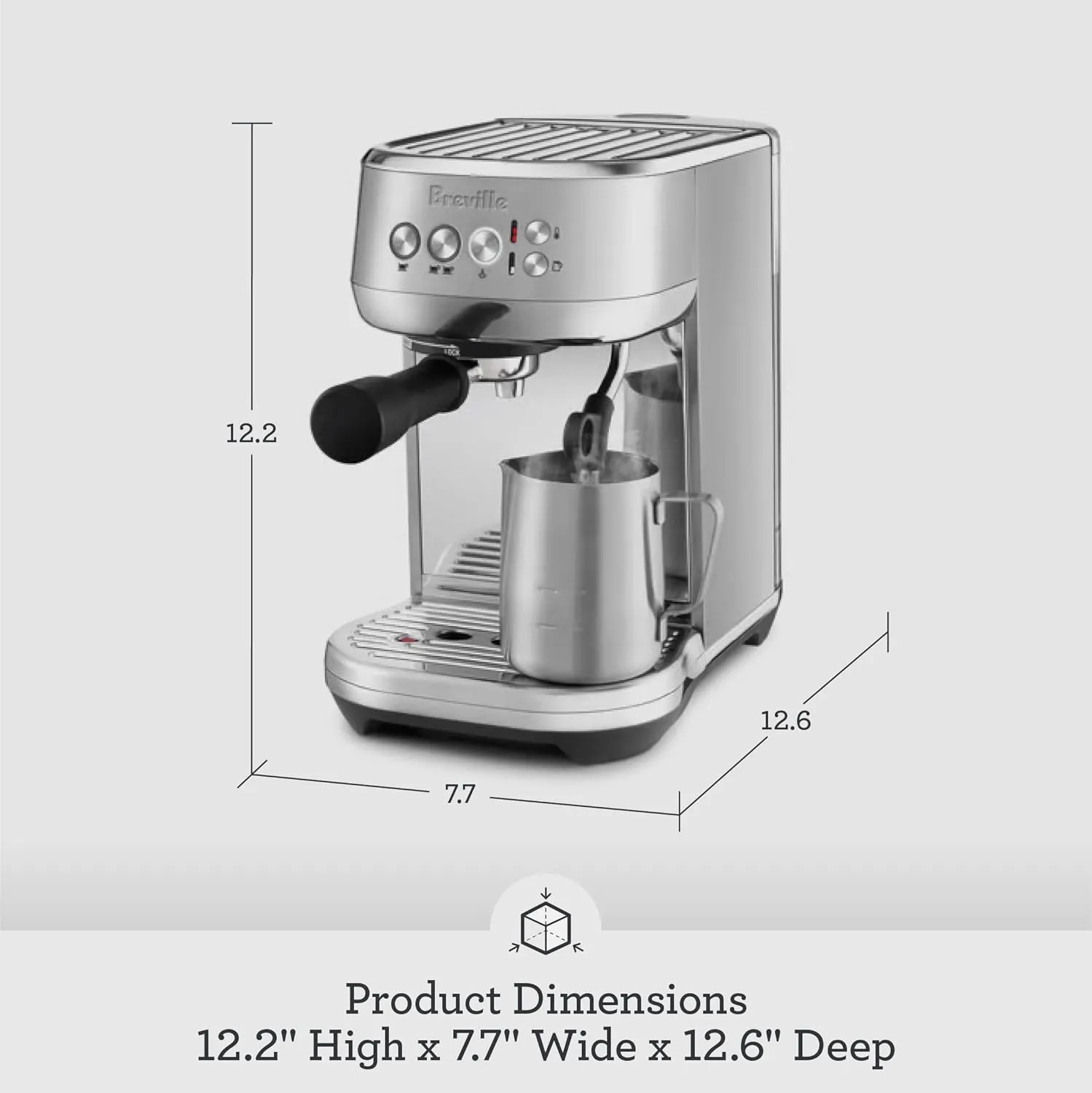 Breville Bambino Plus Espresso Machine BES500BTR, Black Truffle