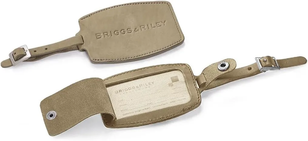 Briggs & Riley Leather Luggage ID Tag, Olive, One Size