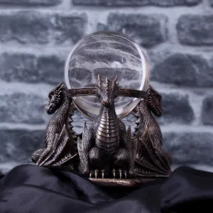 Bronze Dragons Prophecy Mythical Crystal Ball Holder