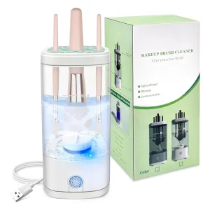 Brush CleanerAutomatic Makeup Brush Cleaner Machine - Fast Dryer & Deep Cleaning Tool for All Brush Sizes, Portable & Easy to Use.
