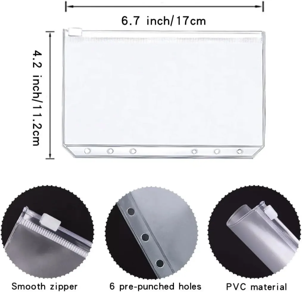 Budget Binder, Money Saving Binder with Cash Envelopes and Expense Budget Sheets for Budgeting (Purple)