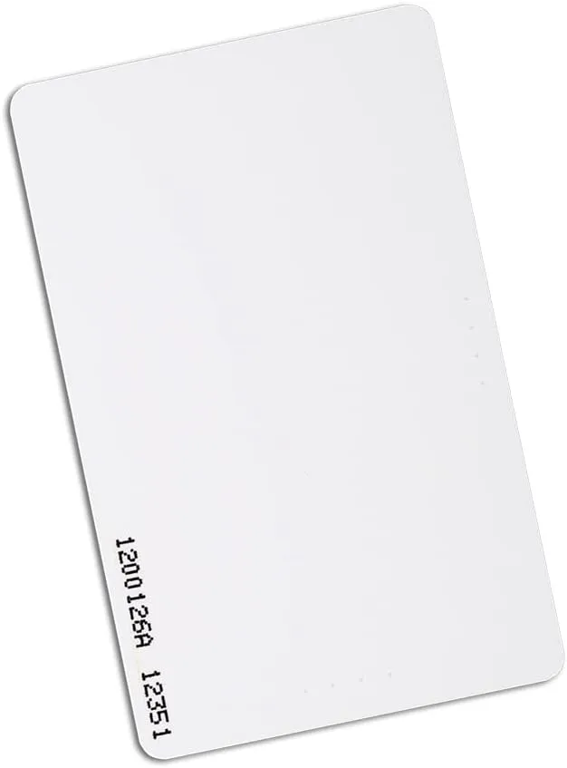 BudgetBadge Programmed PVC Proximity Card for Access Control. Replaces HID 1386 ISOProx II Cards. Standard 26 bit H10301 Format. (100 Pack)