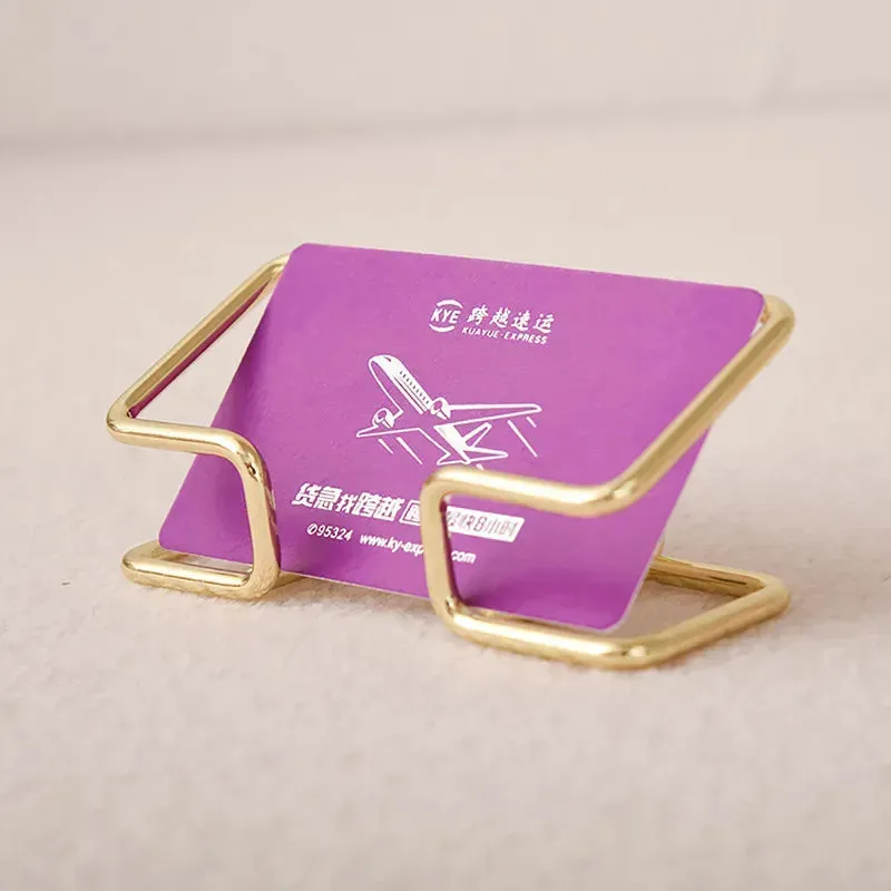 Business Card Holder Desk Bracket Cards Organizer Office Gift Display Holders