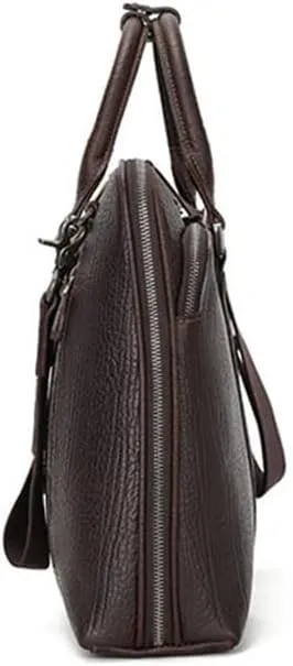 Business Men's Handbag Briefcase 15.6 Inch Shoulder Crossbody Bag Leather Men's Bags Computer Bag