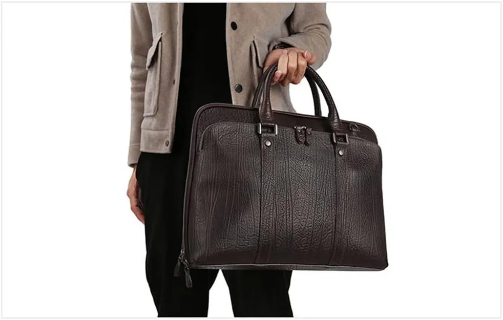 Business Men's Handbag Briefcase 15.6 Inch Shoulder Crossbody Bag Leather Men's Bags Computer Bag