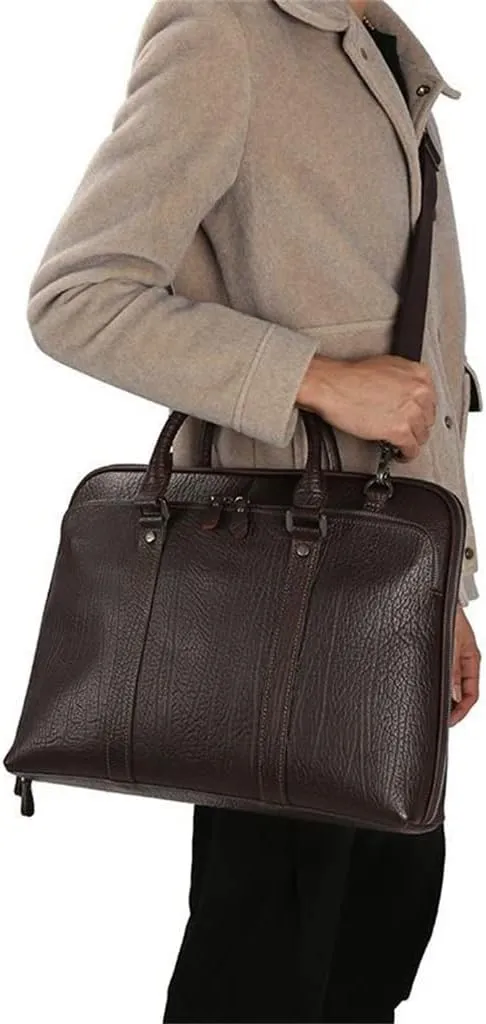 Business Men's Handbag Briefcase 15.6 Inch Shoulder Crossbody Bag Leather Men's Bags Computer Bag