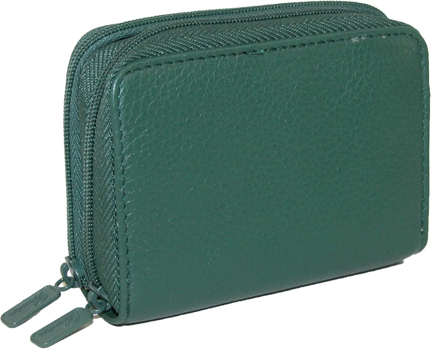 Buxton Womens Leather Mini Accordion Wizard Wallet, Credit Card Case, Coin Purse, Id Holder, (Pineneedle Green)