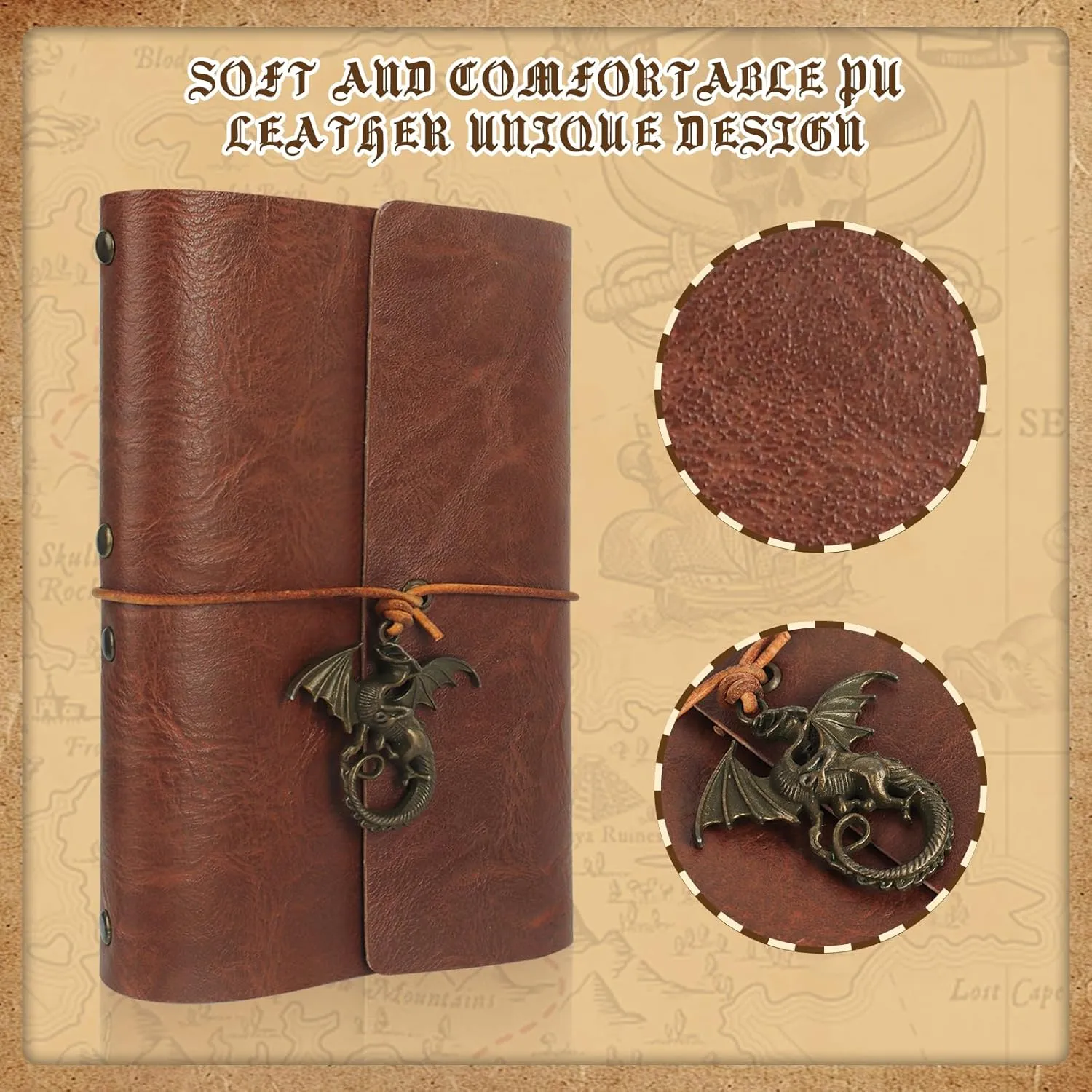 Byhoo DND RPG Pocket Spell Book & Reference Card Holder, Tome of Recollection TTRPG Gaming Accessories for Dungeons and Dragons Beginner Master (60 Poker-Size Player Cards Included)