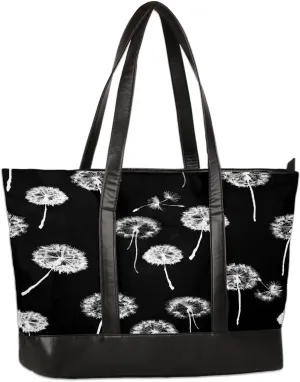 Canvas Laptop Tote Bag for Women Education Book Bookshelf Retro 15.6 Inch Large Capacity Computer Bag