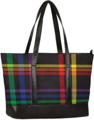 Canvas Laptop Tote Bag for Women Flower Decoration Vintage 15.6 Inch Large Capacity Computer Bag