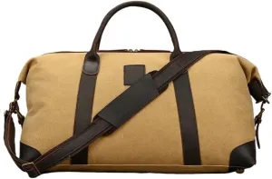 Canvas Leather Travel Bag for Men Male Travelling Handbags Large Capacity Shoulder Bag for Travel Weekender Bags Men Duffle Bag