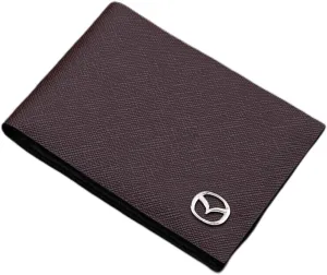 Car Card Holder Wallet for Mazda Mazda3 3 Axela Hatchback (Type BL) 2009-2013 Leather Driver's License Holder Card Case Passport Card Bag Car Accessories,Coffee-2 Pages