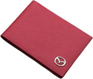 Car Card Holder Wallet for Mazda Mazda3 3 Axela Hatchback (Type BN) 2017 2018 Leather Driver's License Holder Card Case Passport Card Bag Car Accessories,Red-3 Pages