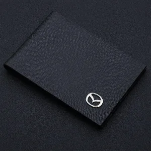 Car Card Holder Wallet for Mazda Mazda6 6 Sport Wagon Estate (Type GY GY1) 2002-2007 Leather Driver's License Holder Card Case Passport Card Bag Car Accessories,Black-3 Pages