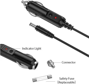 Car DC Adapter for Elecraft KX3 Kx33 PAE-Kx33 Rodio Transceiver Voltage Regulator Auto Vehicle Boat RV Lighter Plug Power Supply Cord Charger Cable