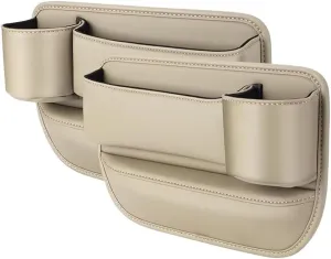 Car Seat Gap Filler Organizer for Mercedes-Benz E-Class T-Modell (S213) 2016-2023, Car Gap Filler Car Seat Storage Box Seat Gap Storage Box Car Accessories,Beige