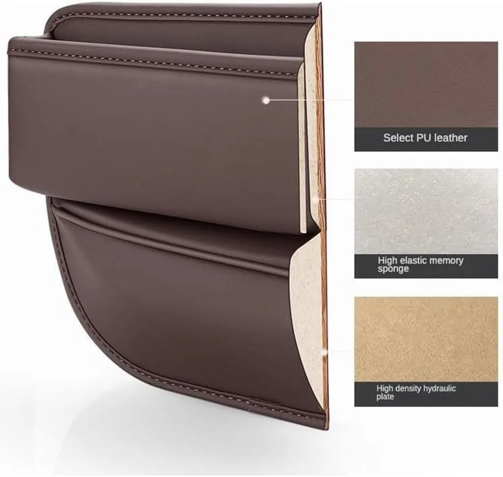 Car Seat Gap Filler Organizer for Mercedes-Benz E-Class T-Modell (S213) 2016-2023, Car Gap Filler Car Seat Storage Box Seat Gap Storage Box Car Accessories,Beige