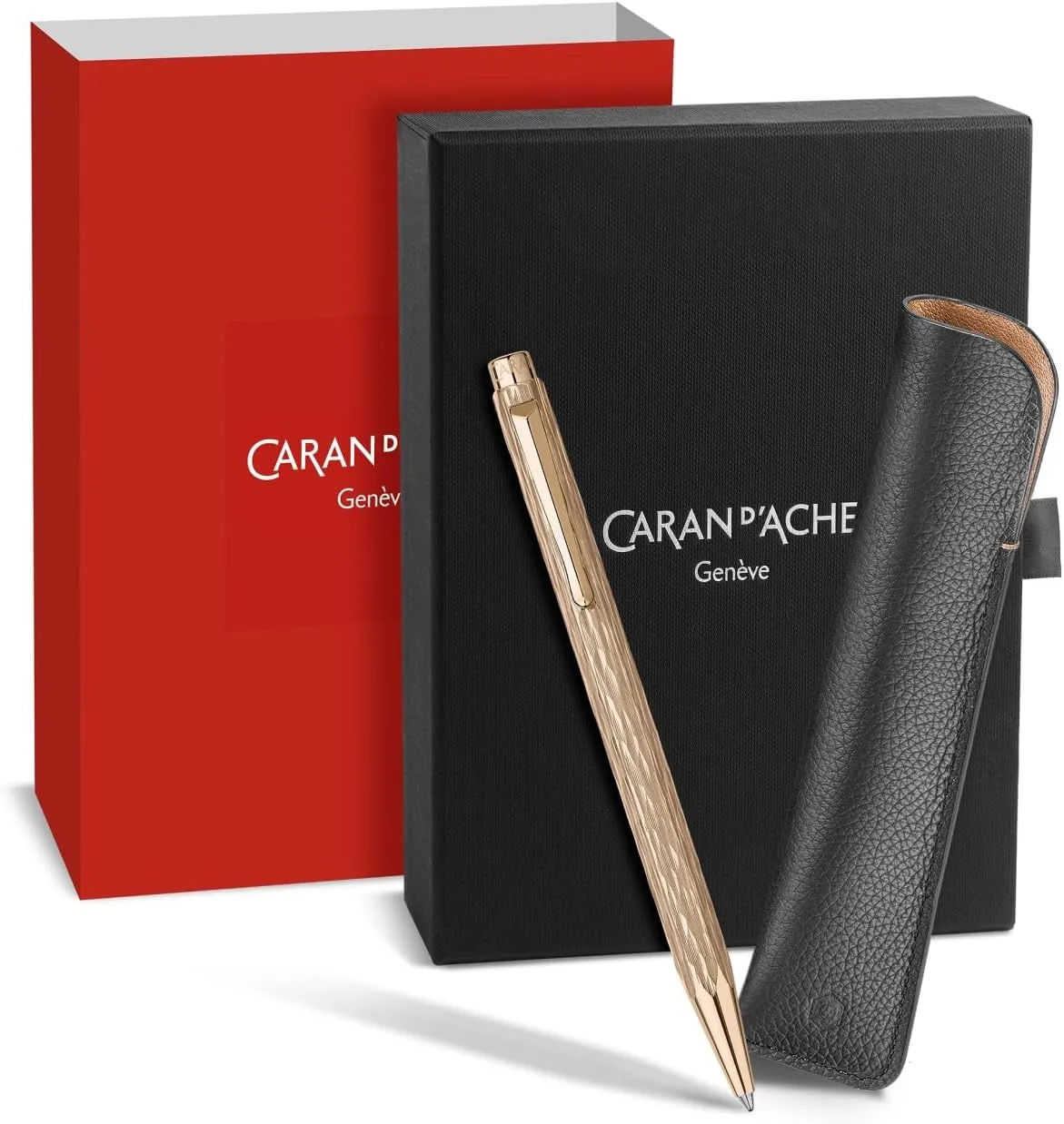 Caran d’Ache Ecridor Venetian Set, Ballpont Pen Rose Gold with Leather Case