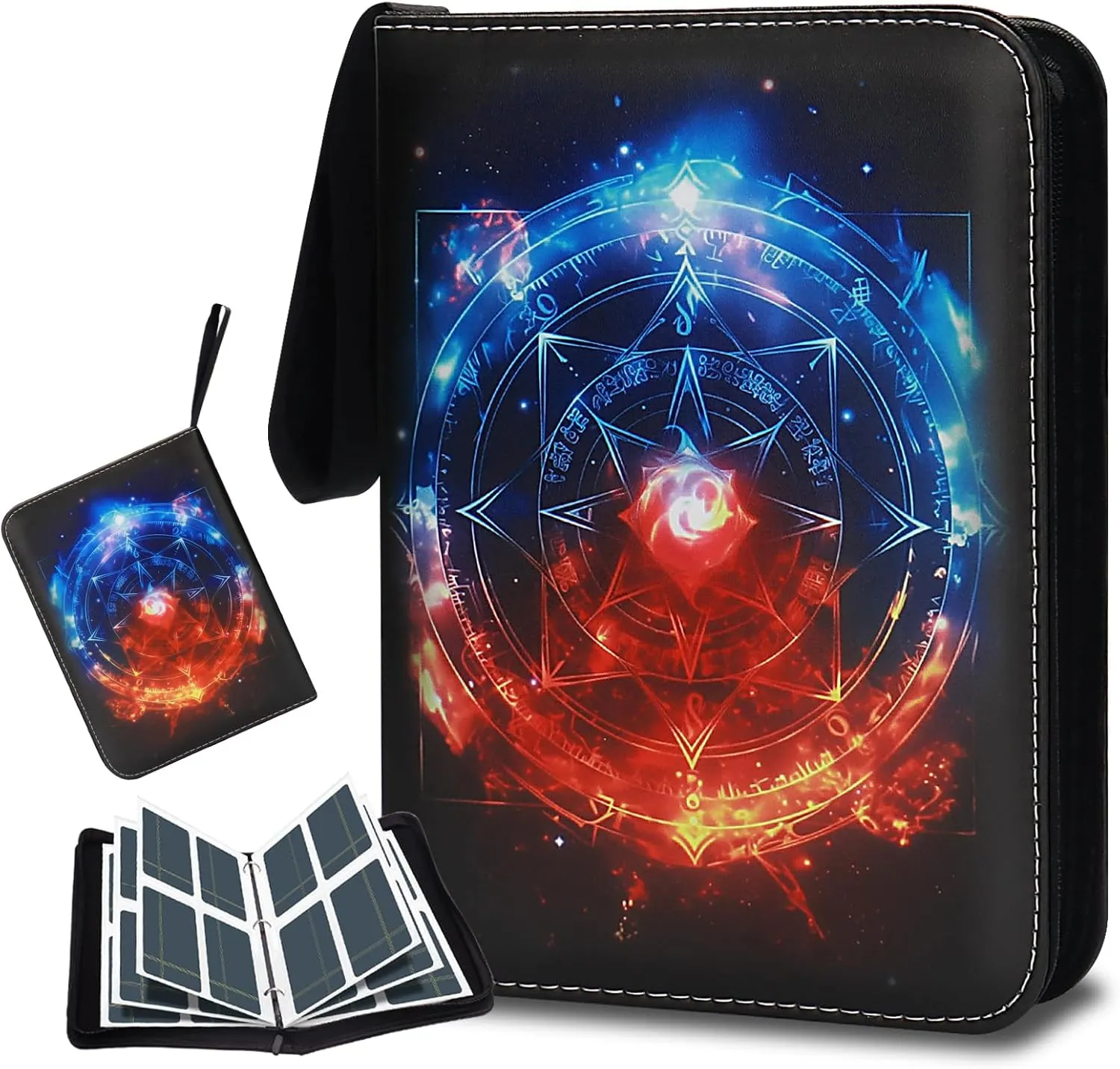 Card Binder 4 Pocket, HYNANCE Trading Card Binder 400 Pockets Card Collection Binder fits 400 Cards Card Holder Binder with 50 Removable Sleeves for Boys and Girls Organized