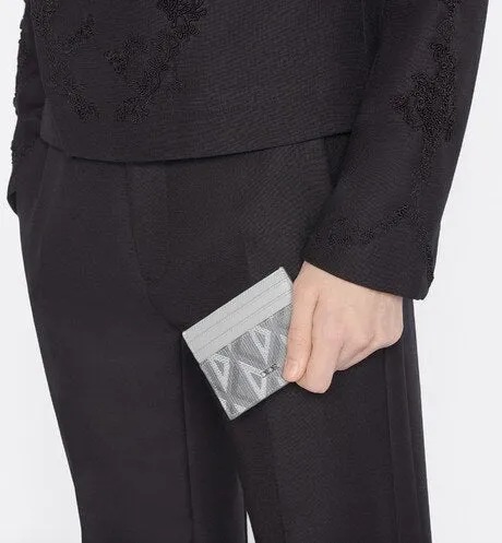 Card Holder • Dior Gray CD Diamond Canvas