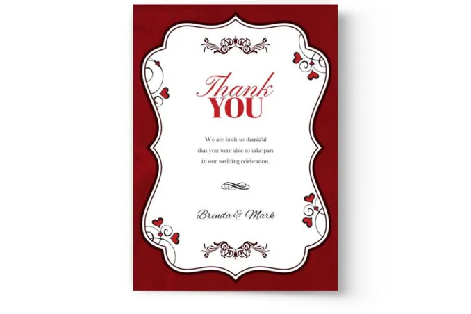 Cards - Thank You Cards (Wedding)