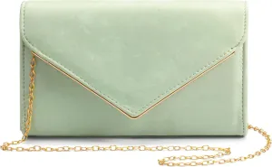 CARIEDO Women Flap Evening Tote Bag PU Leather Clutch Bridal Wallet for Wedding Prom Night Party