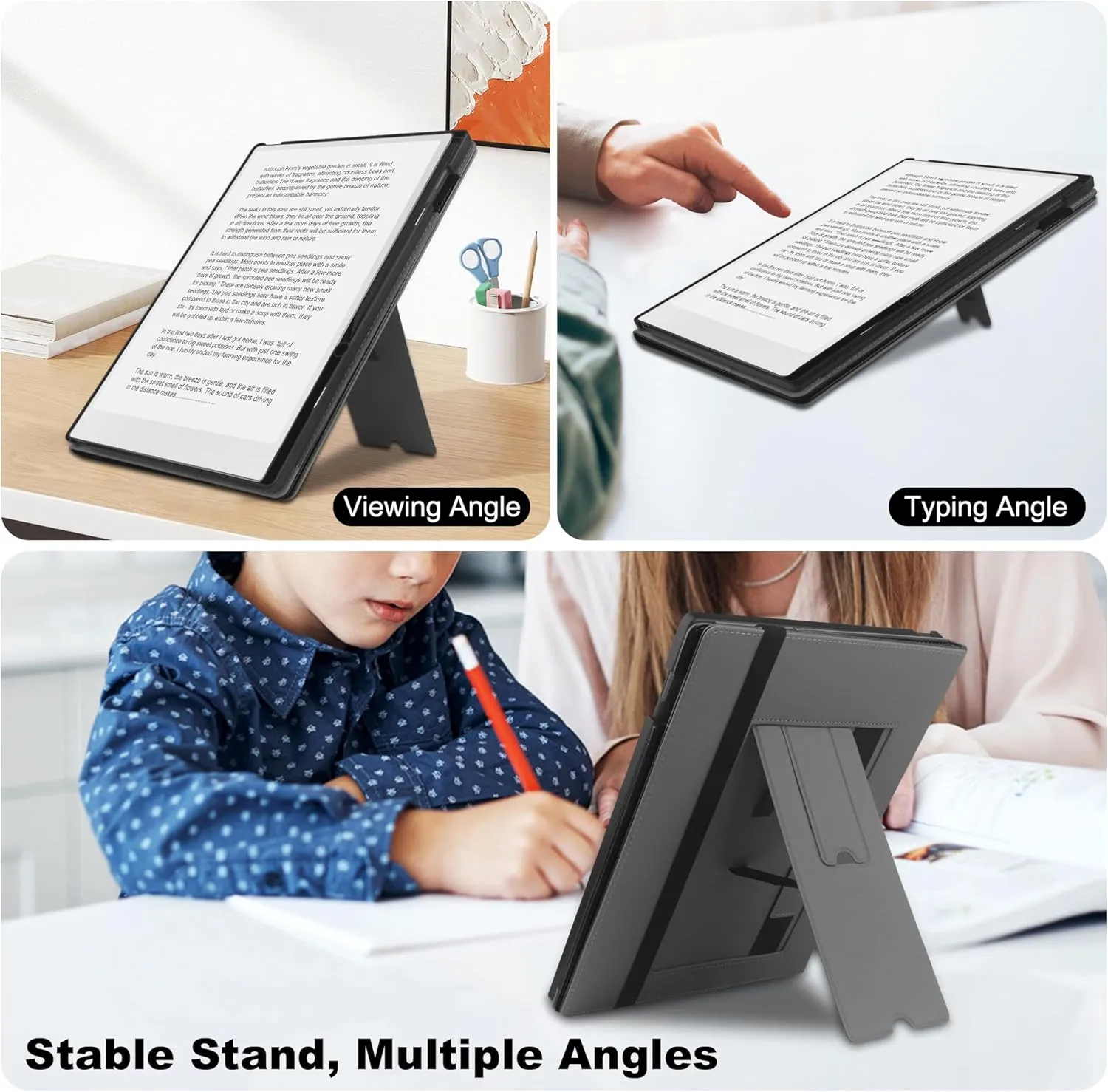 Case for 11.8 inch Remarkable Paper Pro (2024 Released) - with Stable Folding Stand Design and Pen Pocket,Remarkable Paper Tablet with 11.8” Color Display Cover,Auto Sleep/Wake- Black