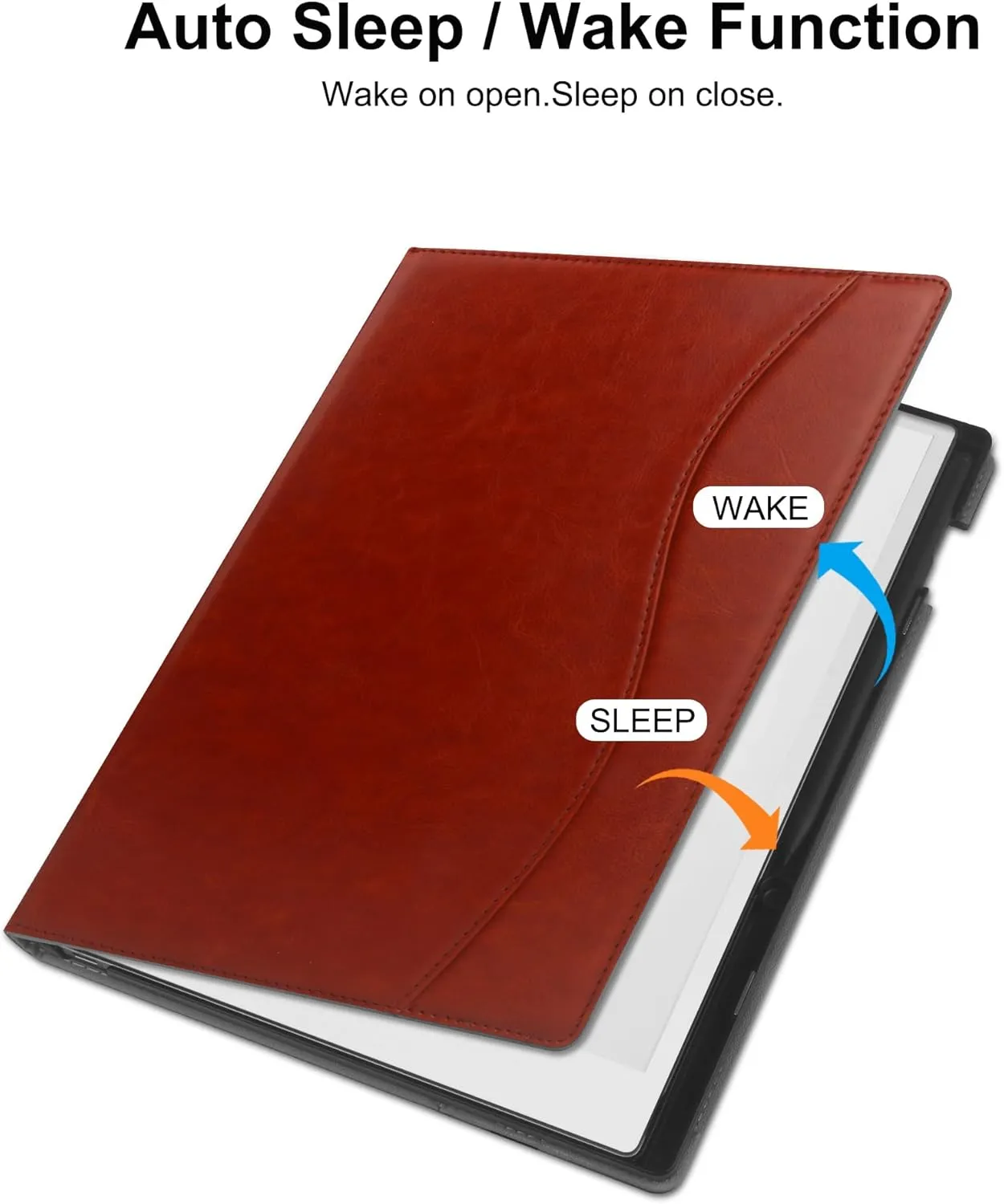 Case for 11.8 inch Remarkable Paper Pro (2024 Released) - with Stable Folding Stand Design and Pen Pocket,Remarkable Paper Tablet with 11.8” Color Display Cover,Auto Sleep/Wake-Brown