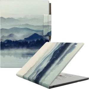 Case for Remarkable Paper Pro Color 11.8'',Ultra-Thin Leather Cover Auto Sleep/Wake Book Folio Cover with Pen Magnetic Buckle for Remarkable Paper Pro Tablet 2024 Released (Misty Mountains)