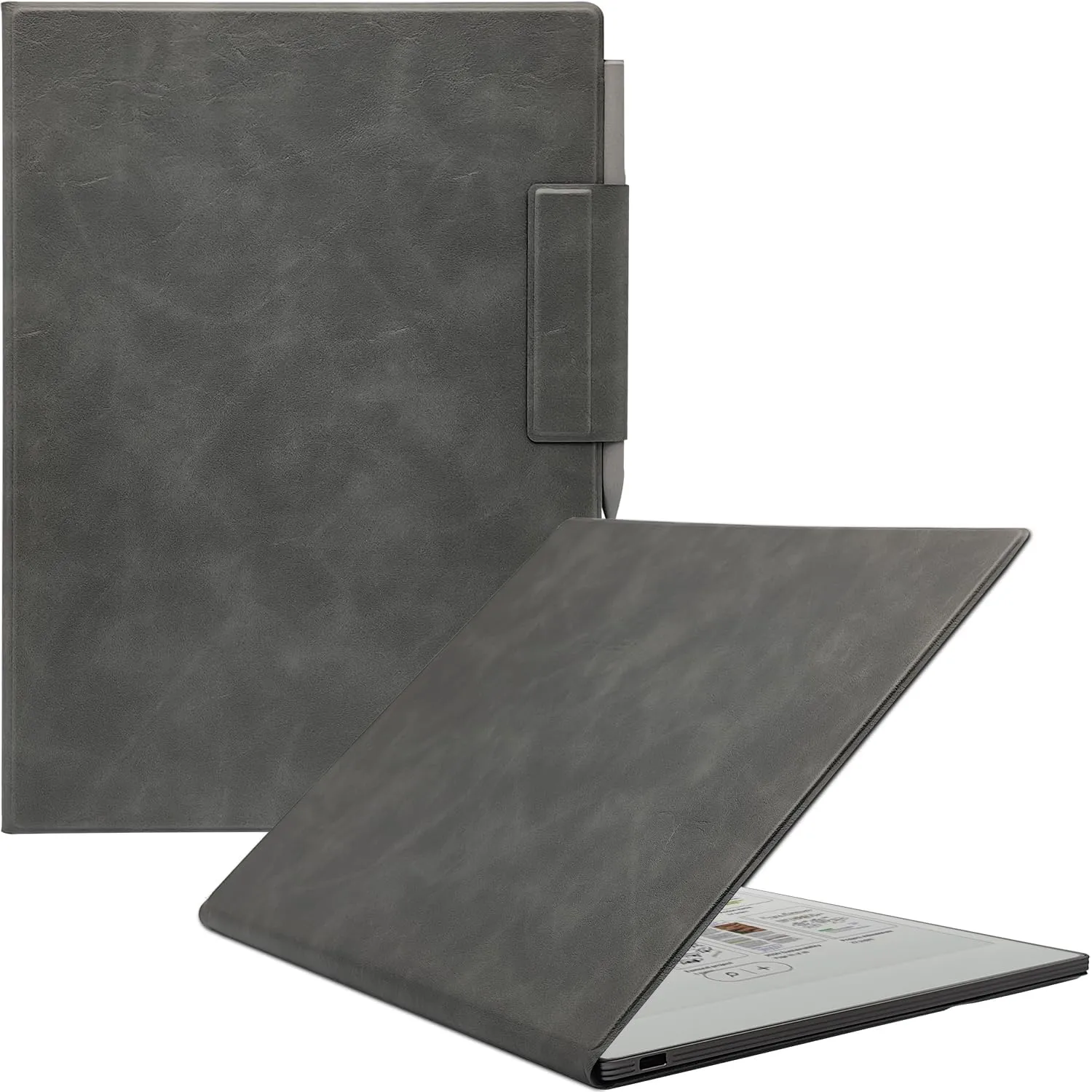 Case for Remarkable Paper Pro Color 11.8'',Ultra-Thin Leather Cover Auto Sleep/Wake Book Folio Cover with Pen Magnetic Buckle for Remarkable Paper Pro Tablet 2024 Released (Smoke Gray)