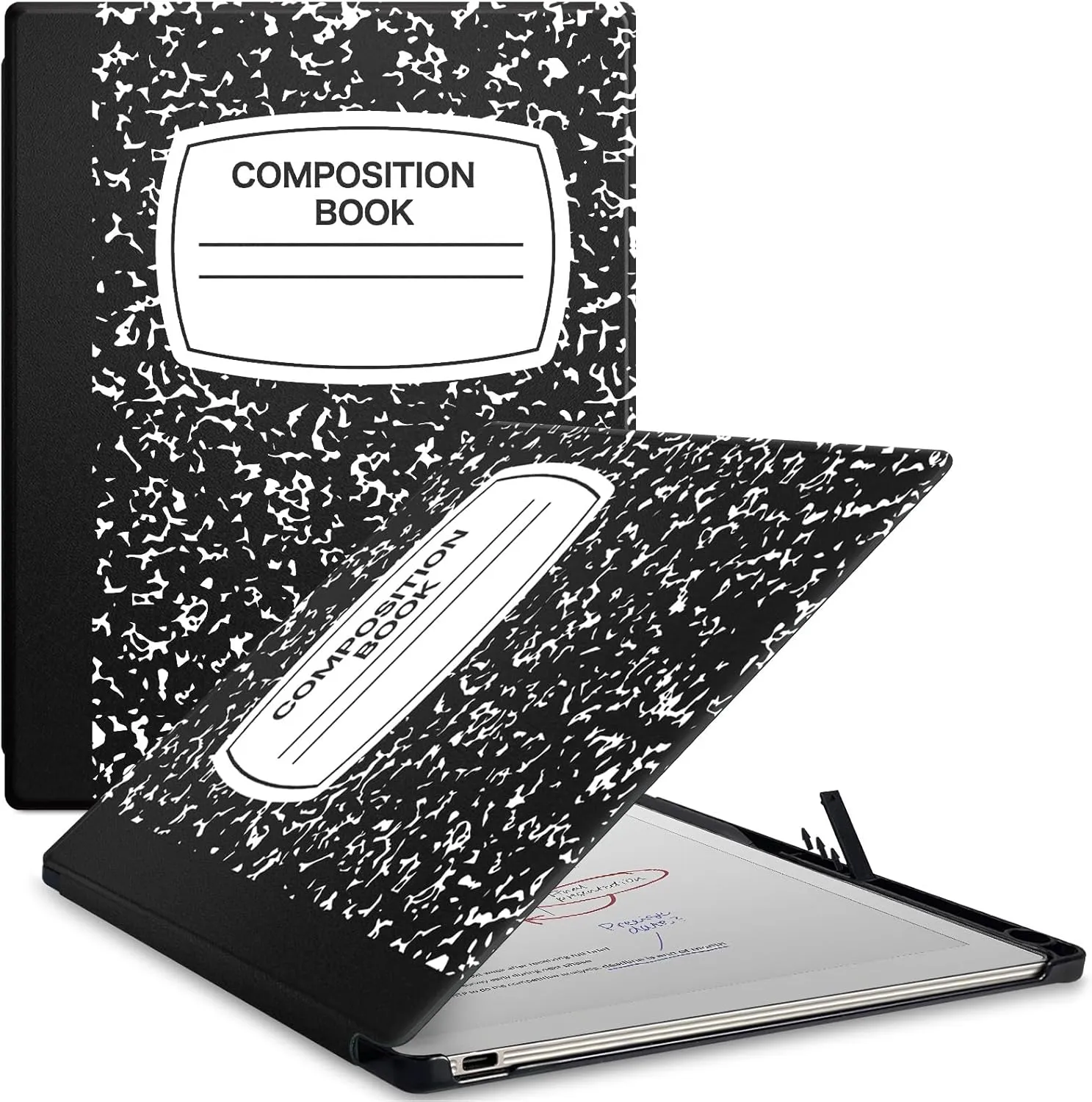 Case for Remarkable Paper Pro Tablet 11.8" (Released in 2024), Hard Back Shell Protective Book Folio Cover with Built-in Pen Holder, with Auto Sleep/Wake Function.