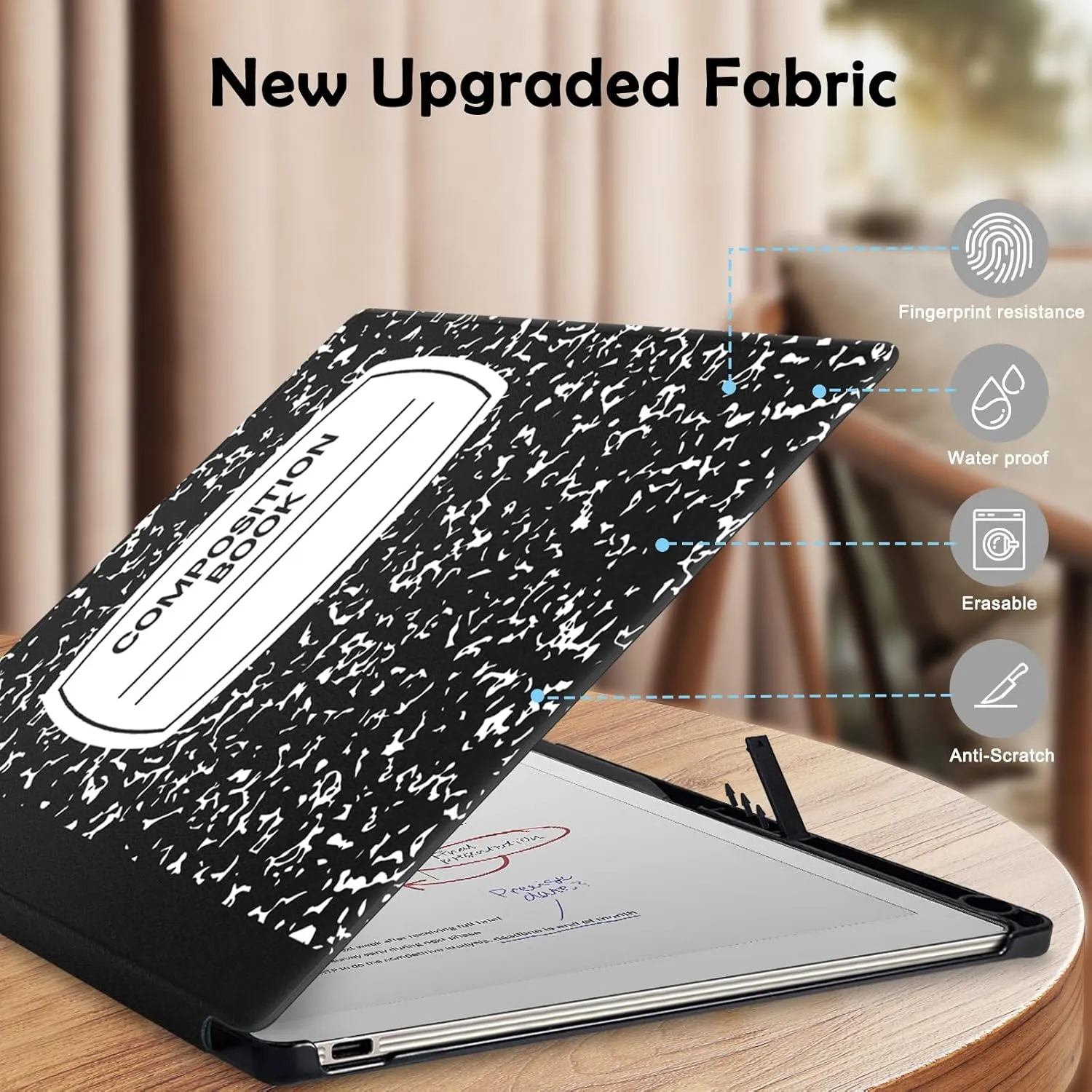 Case for Remarkable Paper Pro Tablet 11.8" (Released in 2024), Hard Back Shell Protective Book Folio Cover with Built-in Pen Holder, with Auto Sleep/Wake Function.