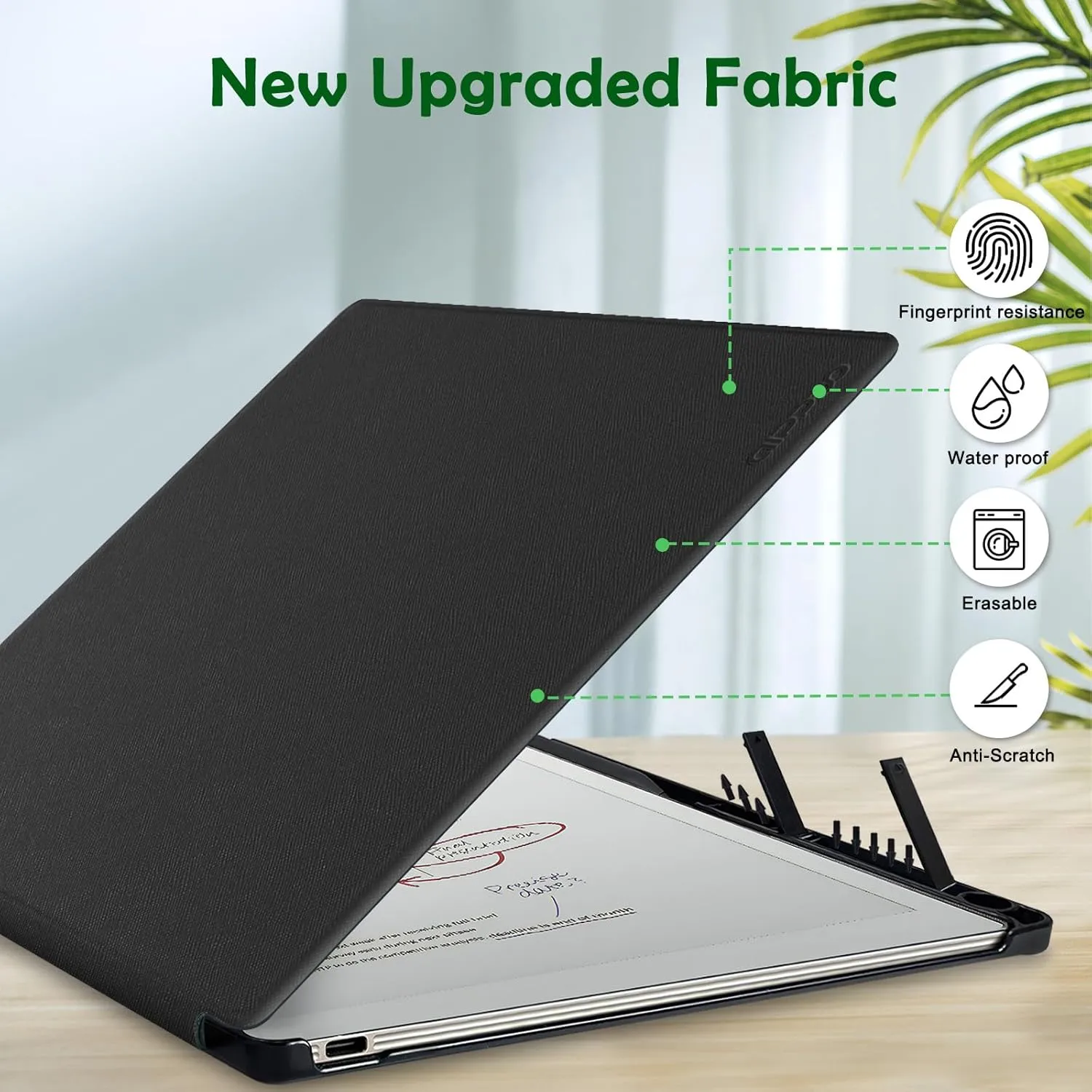 Case for Remarkable Paper Pro Tablet 11.8" (Released in 2024), Hard Back Shell Protective Book Folio Cover with Built-in Pen Holder, with Auto Sleep/Wake Function.