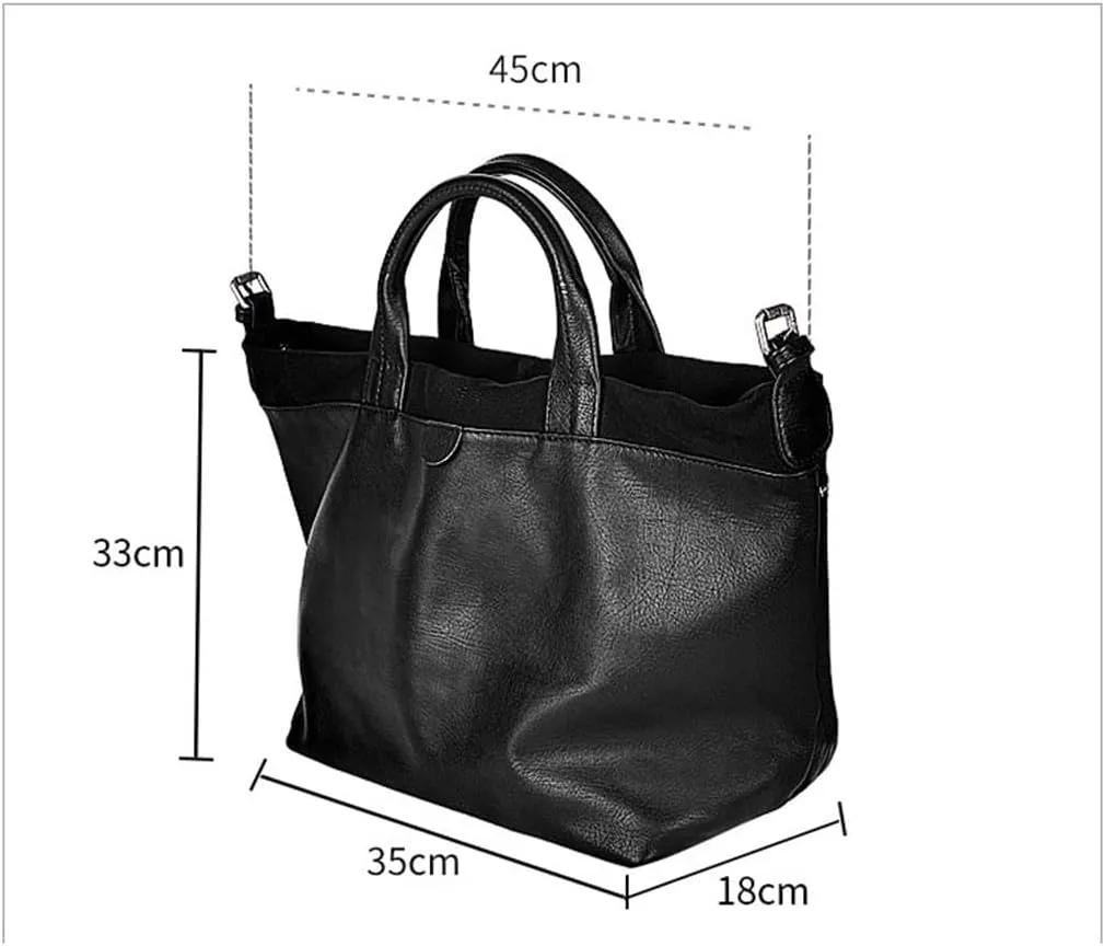 Casual Men's Bag Retro Leather Large Bag Single Shoulder Travel Crossbody Handbag