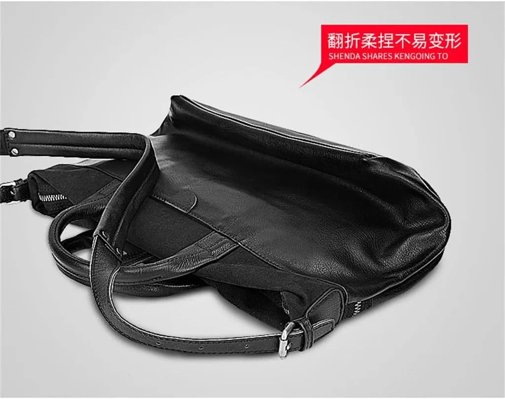 Casual Men's Bag Retro Leather Large Bag Single Shoulder Travel Crossbody Handbag