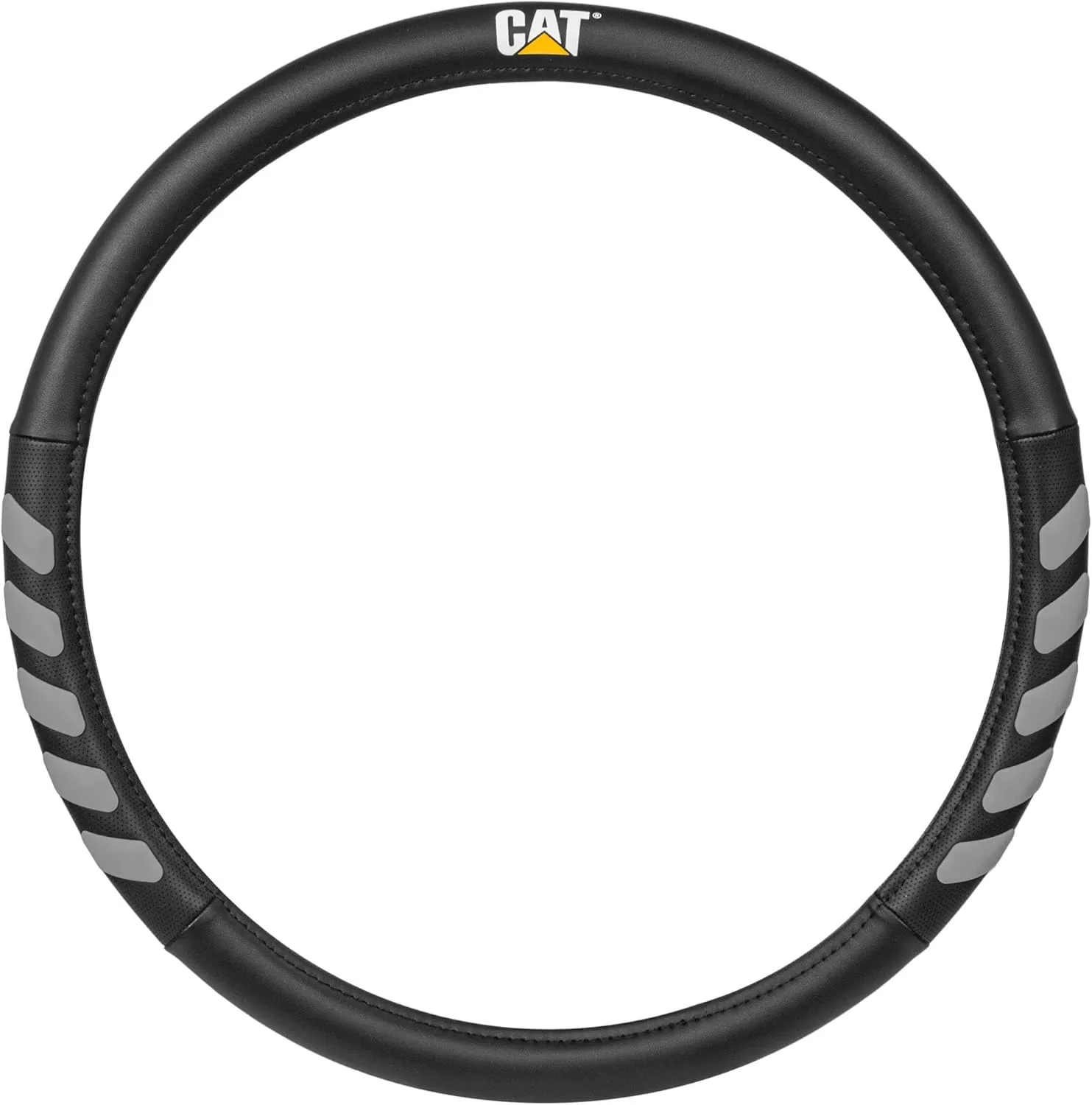 Cat® UltraSport Faux Black Leather Semi Truck Steering Wheel Cover, Extra Large 18 inch Size, Fits RV and Big Rig Trucker, Steering Wheel Cover for Trucks 18 Wheeler