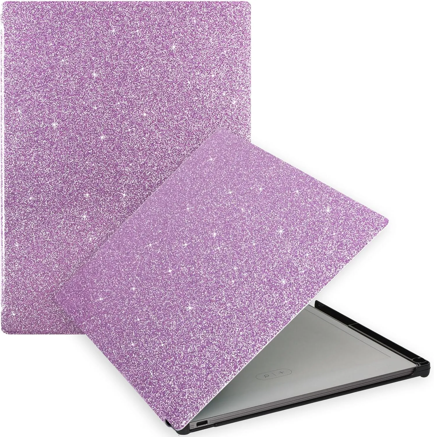Caweet Case for Remarkable Paper Pro 11.8" 2024, Slim Hard Back Shell Protective Book Folio Cover with Built-in Pen Holder and Auto Wake/Sleep, Glitter Purple