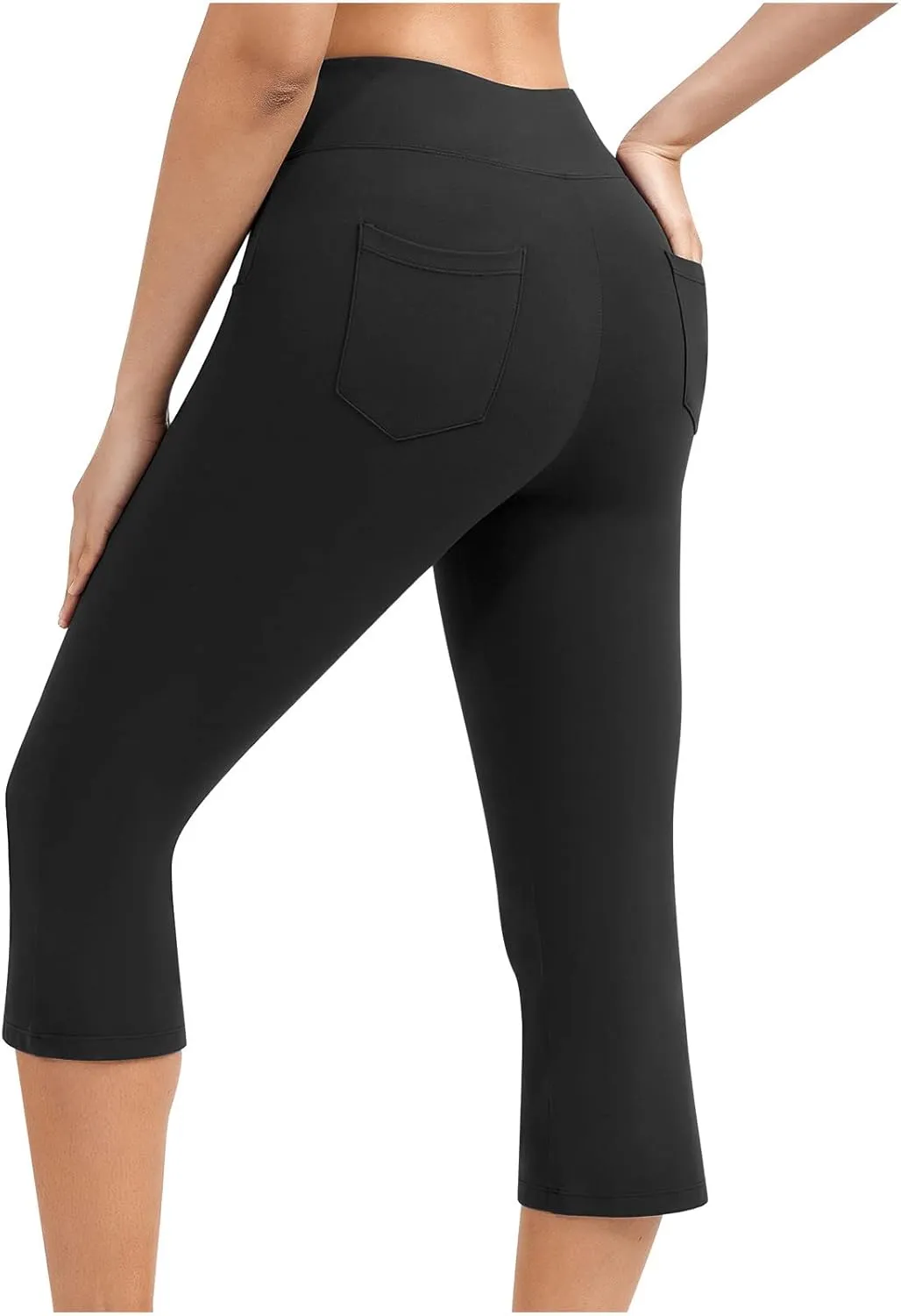 Ceboyel Women High Waist Capri Yoga Pants Soft Workout Sweatpants Causal Lounge Crop Pants Comfy Active Jogger 2023
